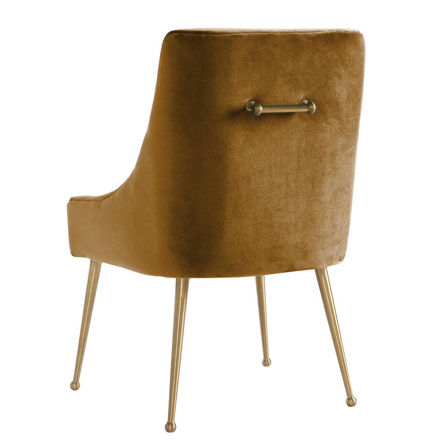 lyrical cognac velvet side chair