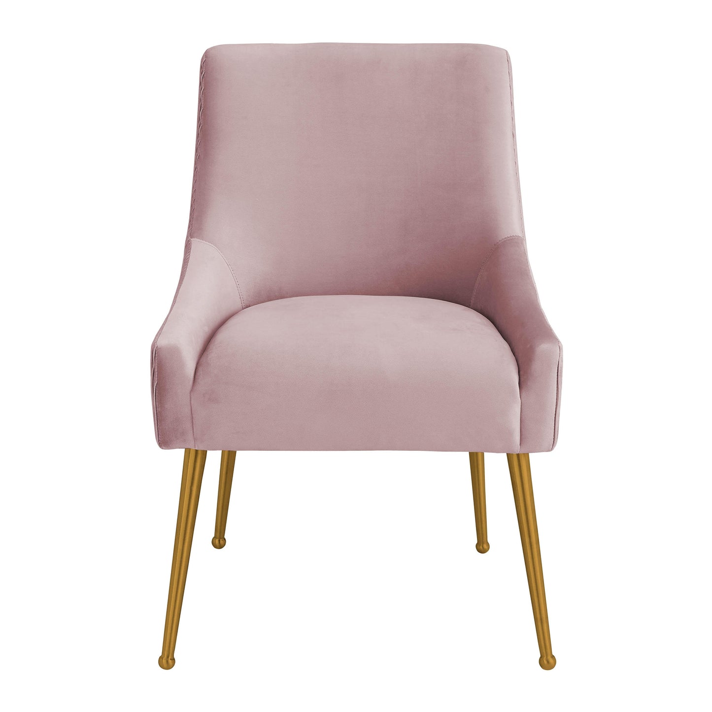 lyrical pleated mauve velvet side chair