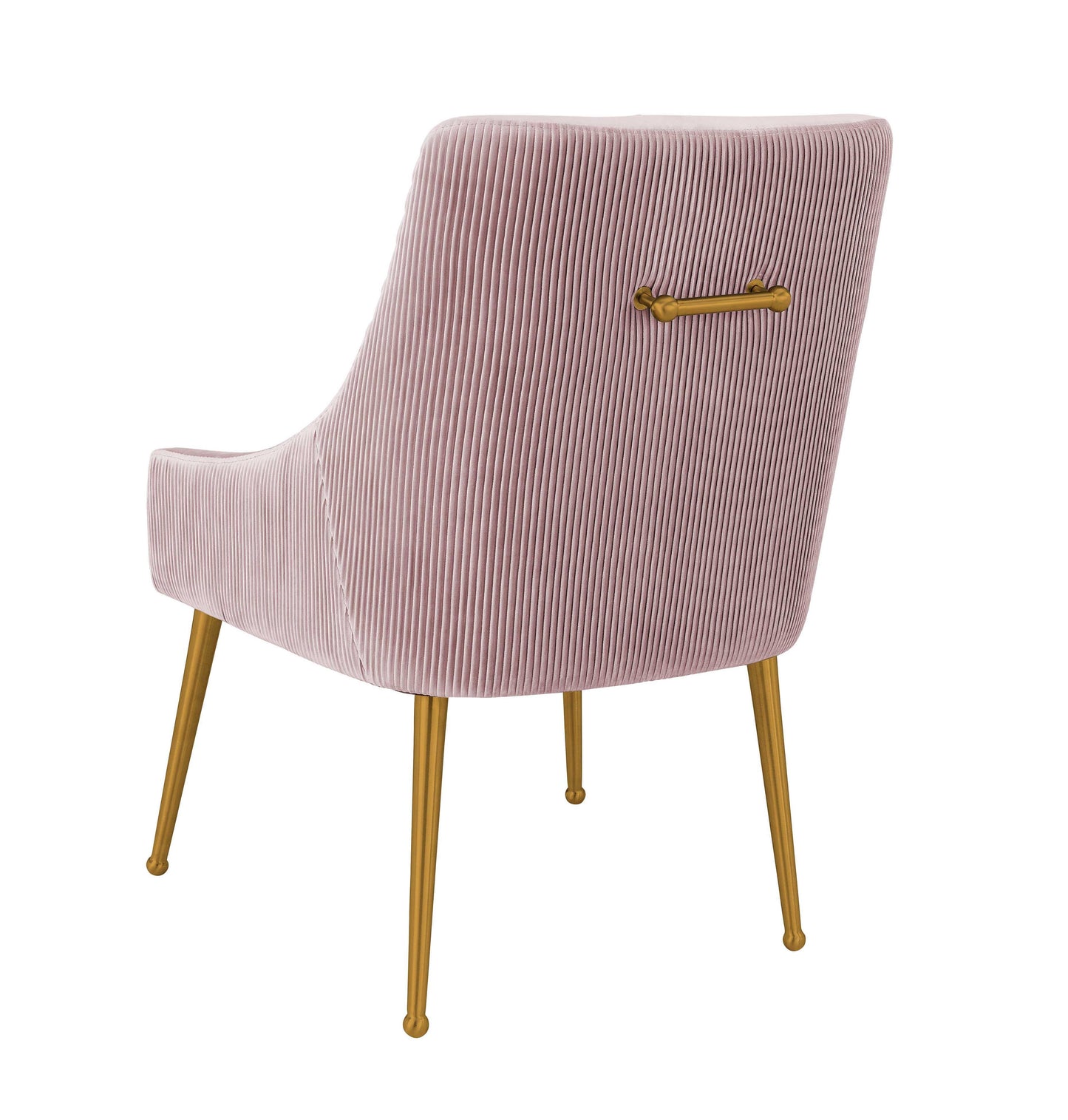 lyrical pleated mauve velvet side chair