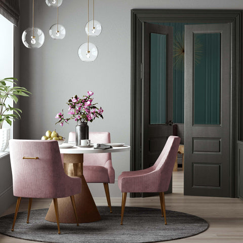 Solene Beaumont Pleated Performance Velvet Dining Chair - image 2