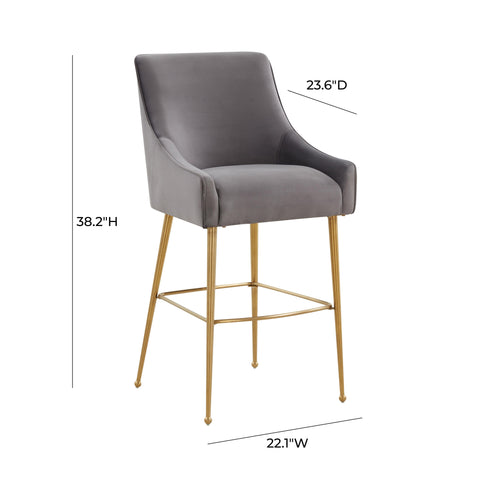 Solene Beaumont Performance Velvet Stool - image 6