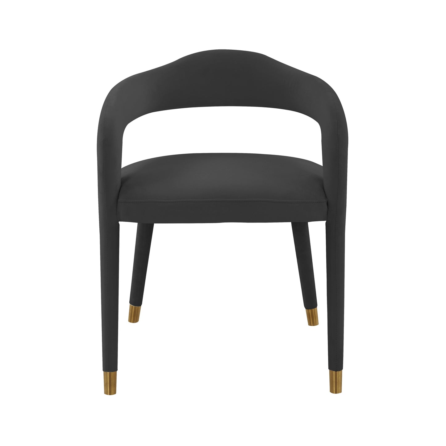 salty black velvet dining chair