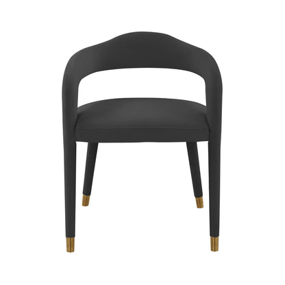 Salty Black Velvet Dining Chair