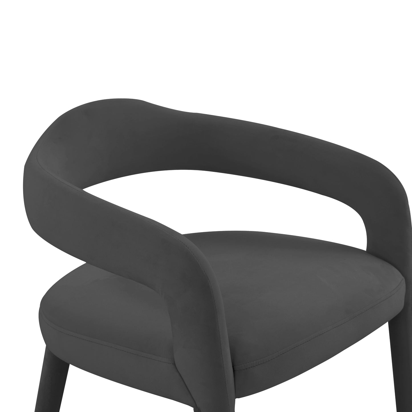 salty black velvet dining chair