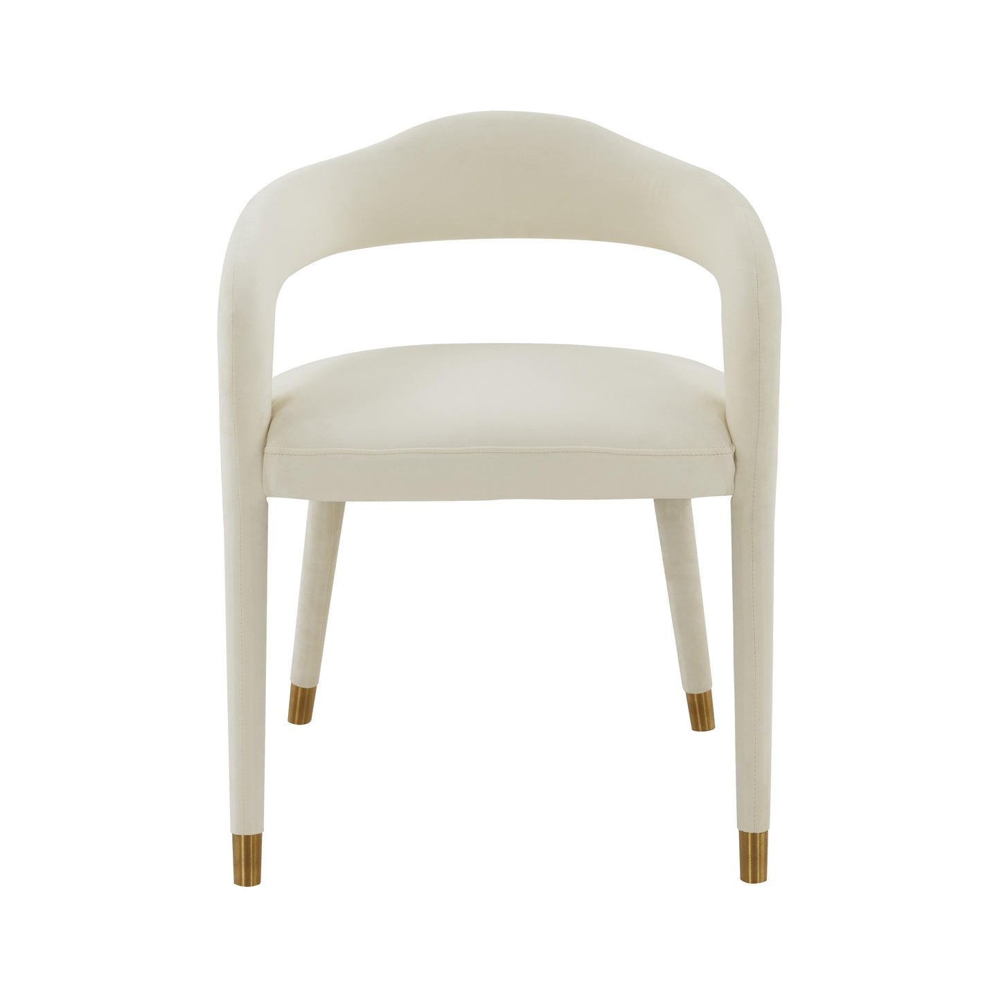 salty cream velvet dining chair