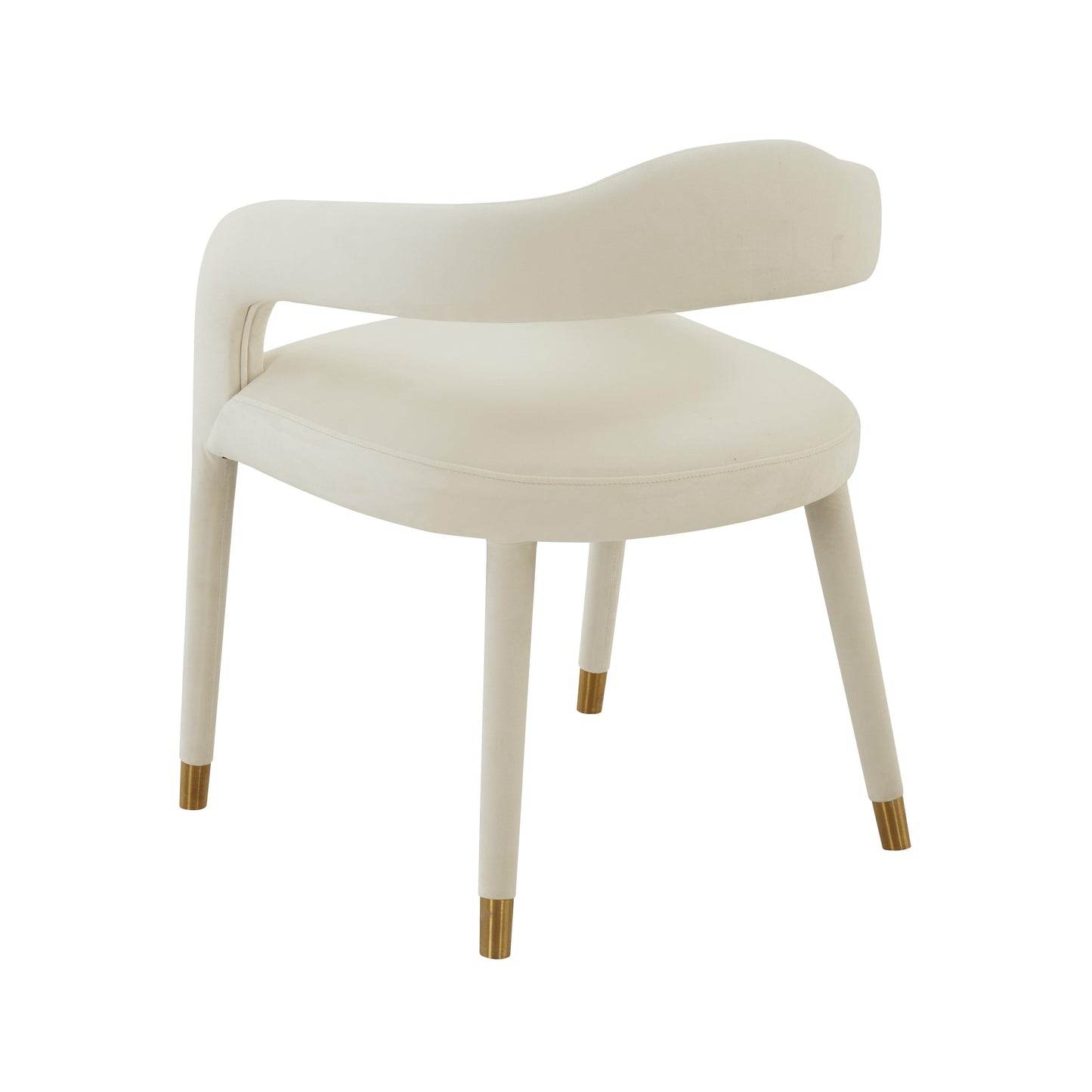 salty cream velvet dining chair