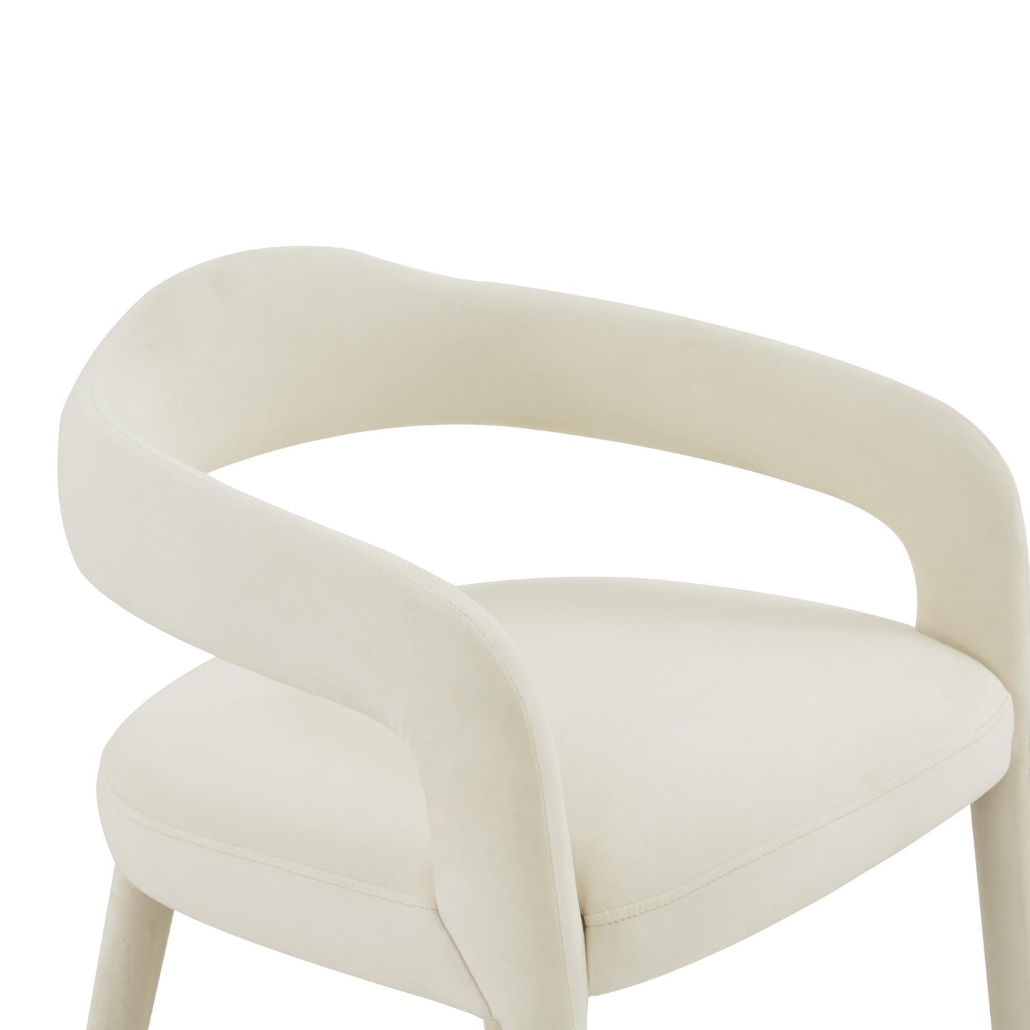 salty cream velvet dining chair