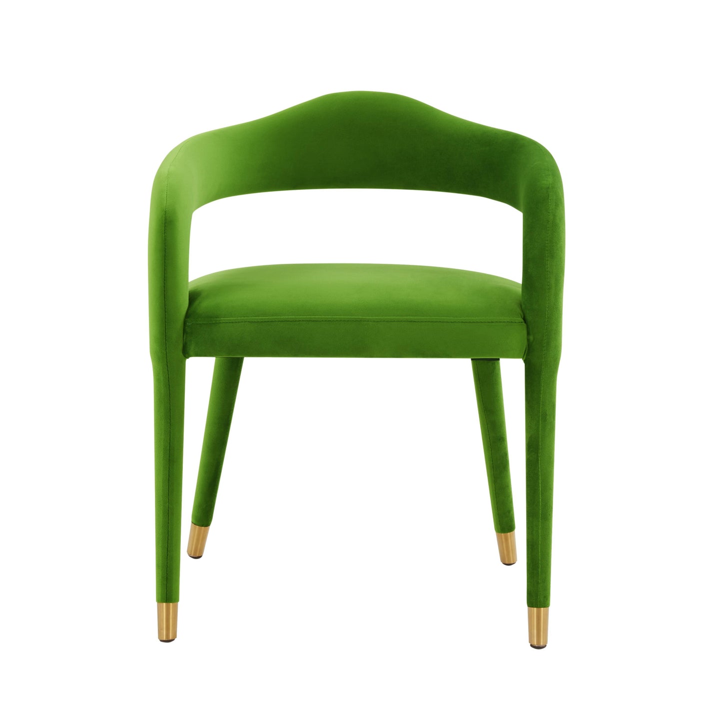 salty green velvet dining chair