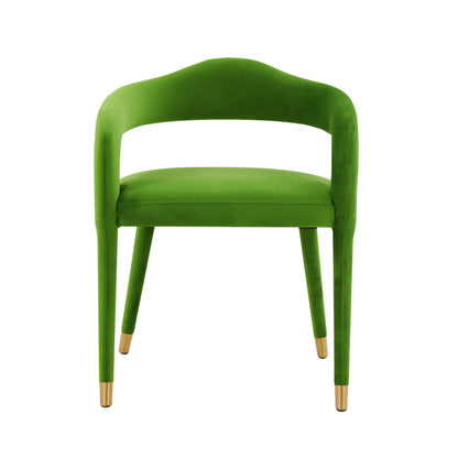 Salty Green Velvet Dining Chair