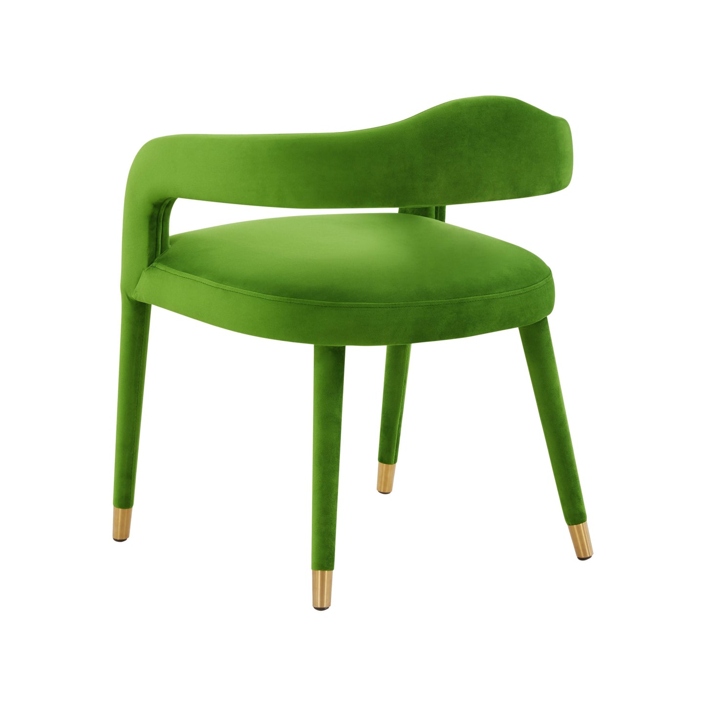 salty green velvet dining chair