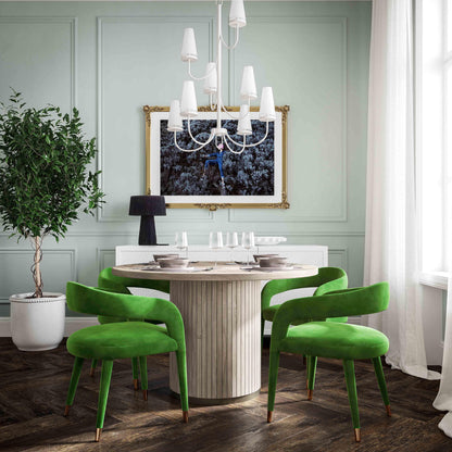 Salty Green Velvet Dining Chair