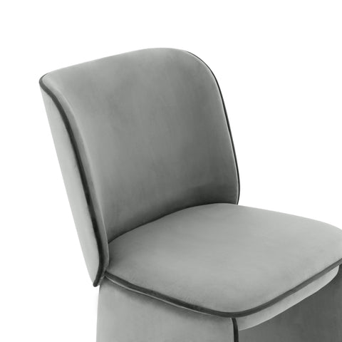 Kim Grey Velvet Dining Chair