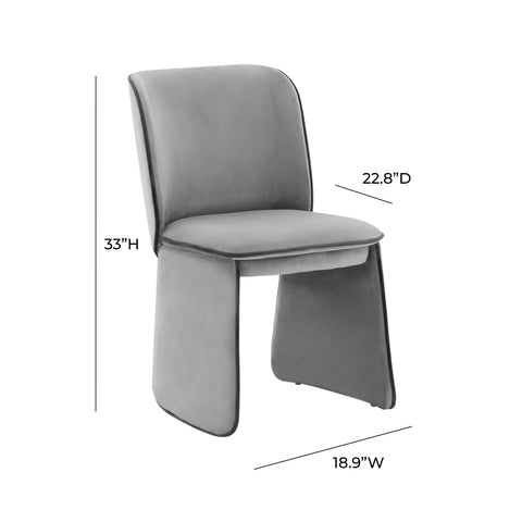 Kim Grey Velvet Dining Chair