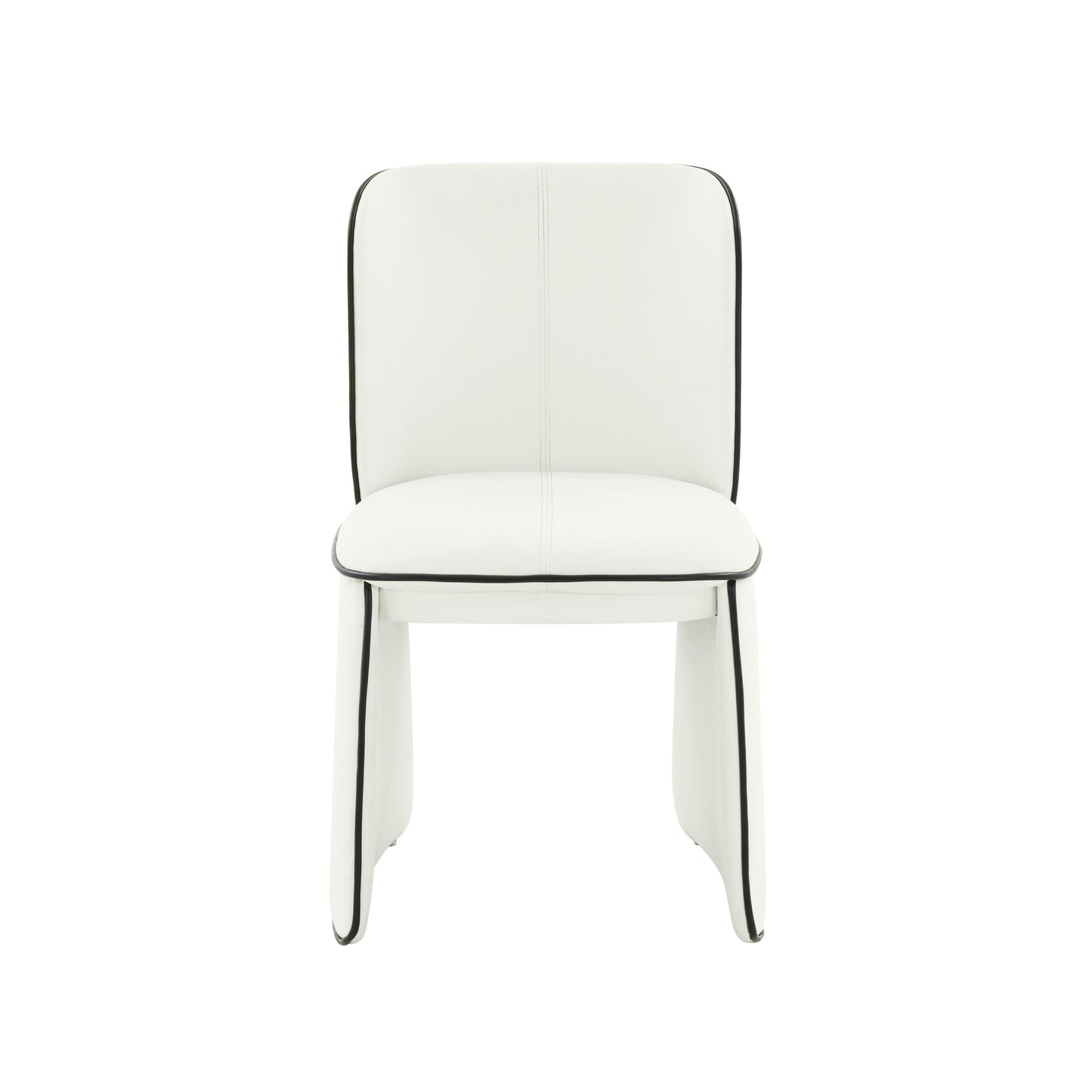 kim cream vegan leather dining chair