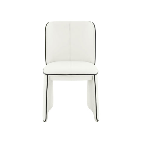Kim Cream Vegan Leather Dining Chair