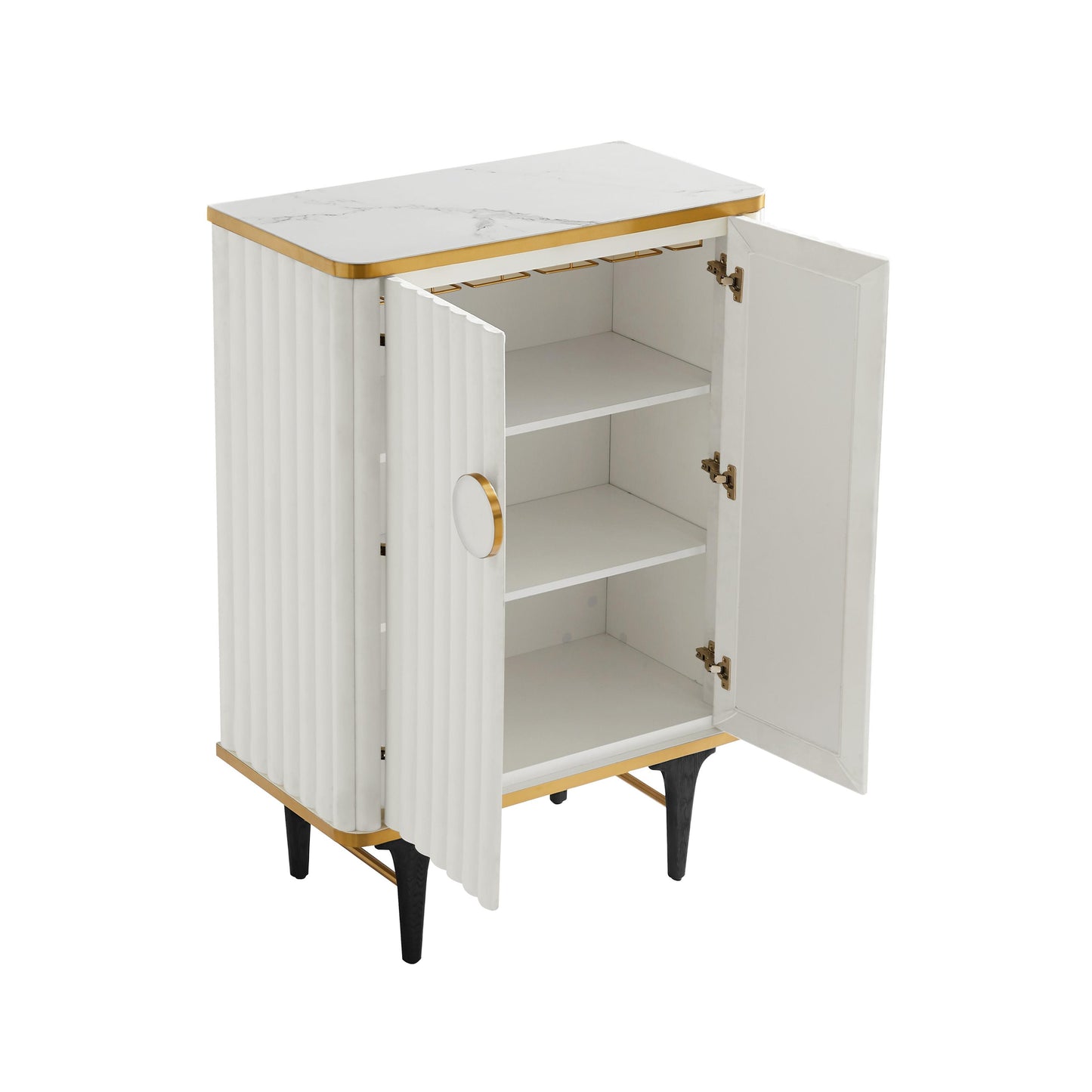 tabby cream velvet bar cabinet