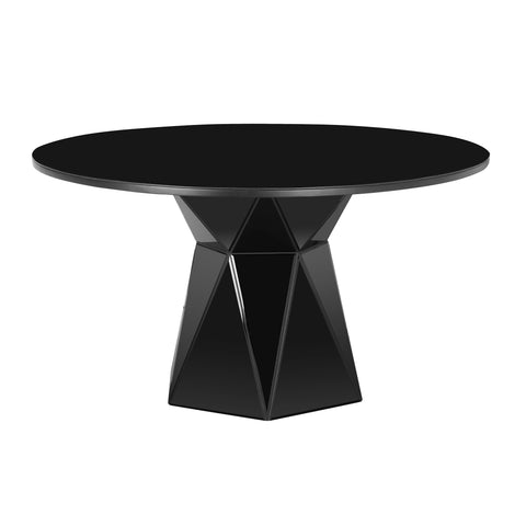 Cosette Black Glass Dining Table