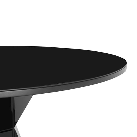 Cosette Black Glass Dining Table