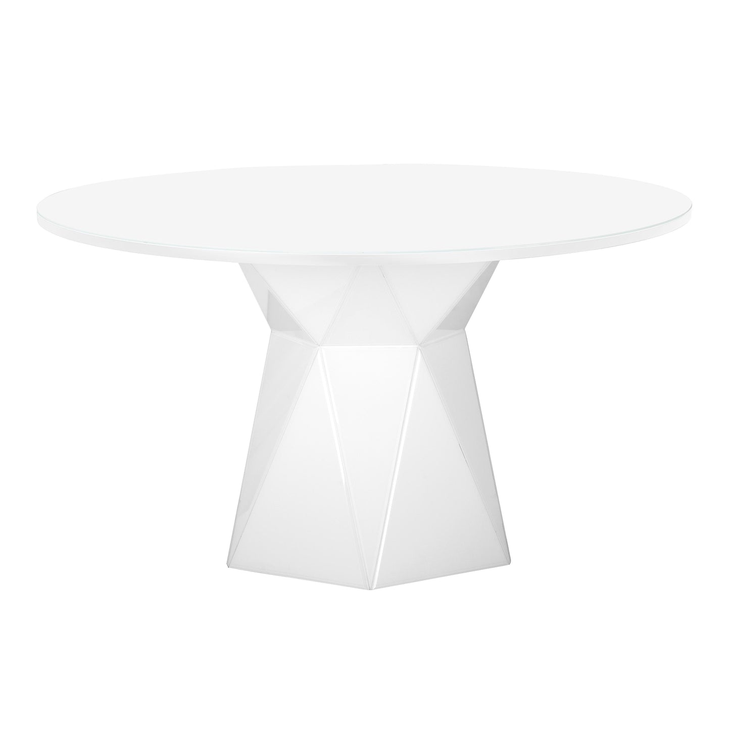 cosette white glass dining table