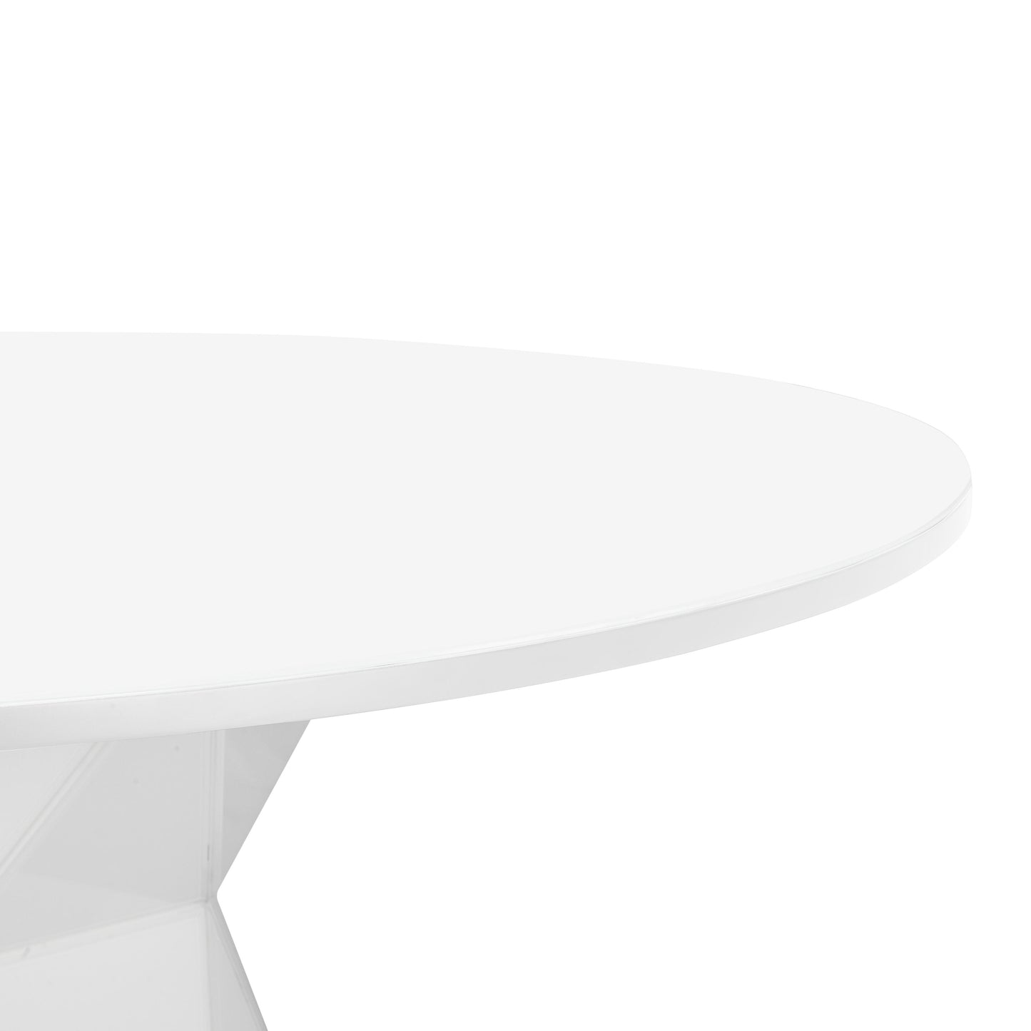 cosette white glass dining table