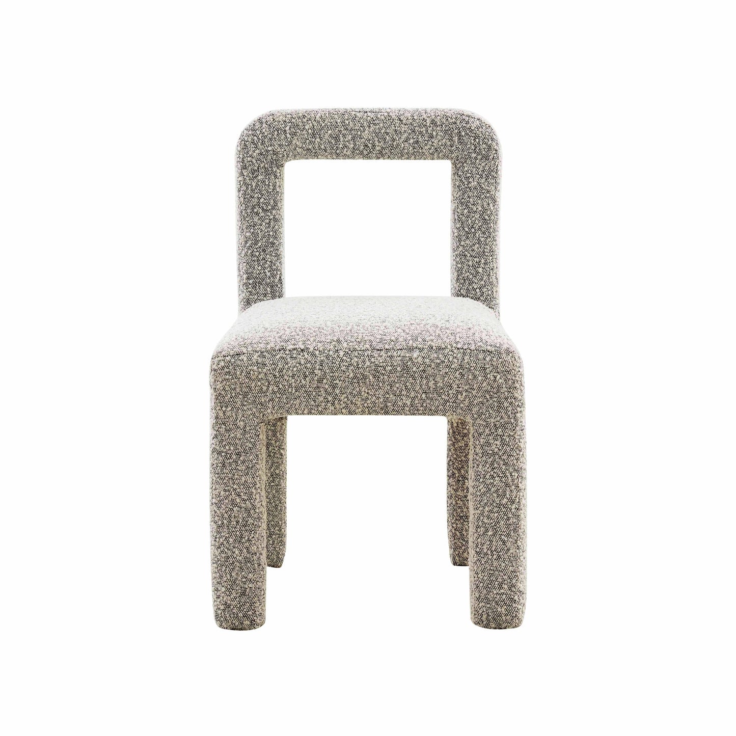 zaphire grey boucle dining chair