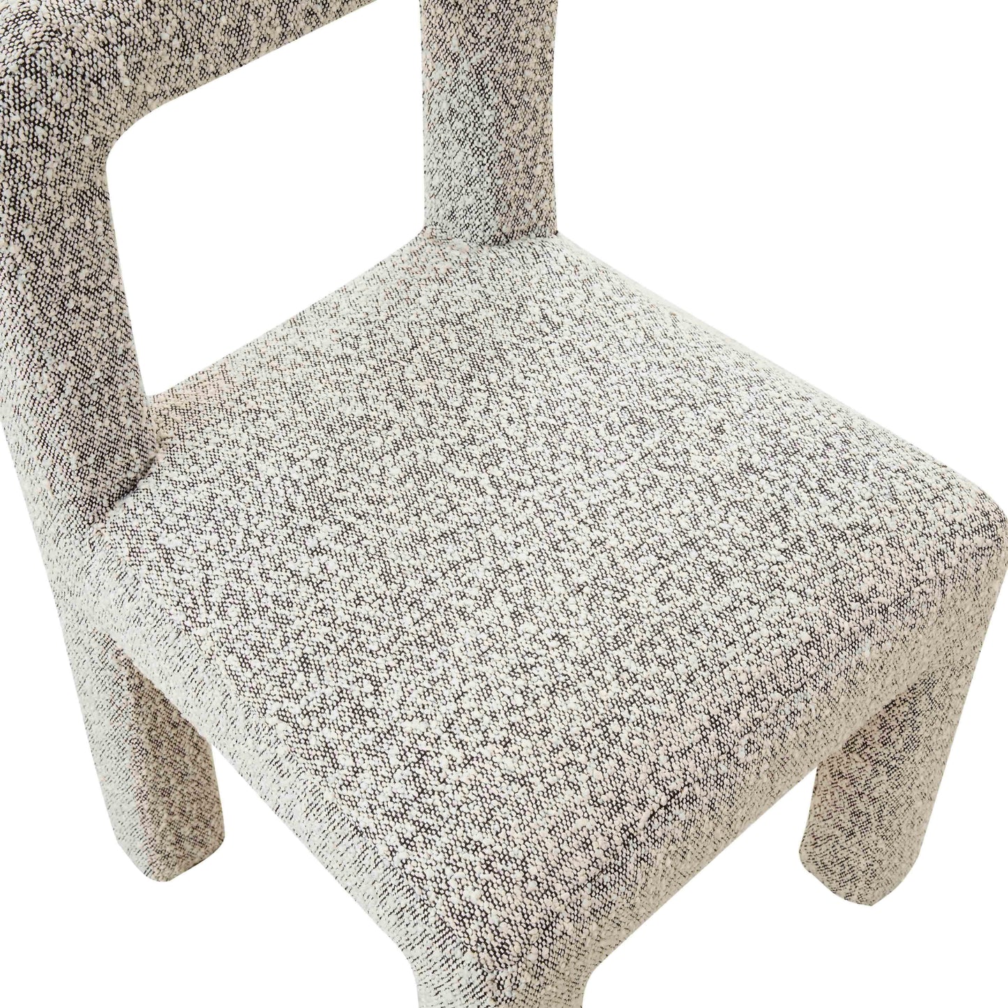 zaphire grey boucle dining chair