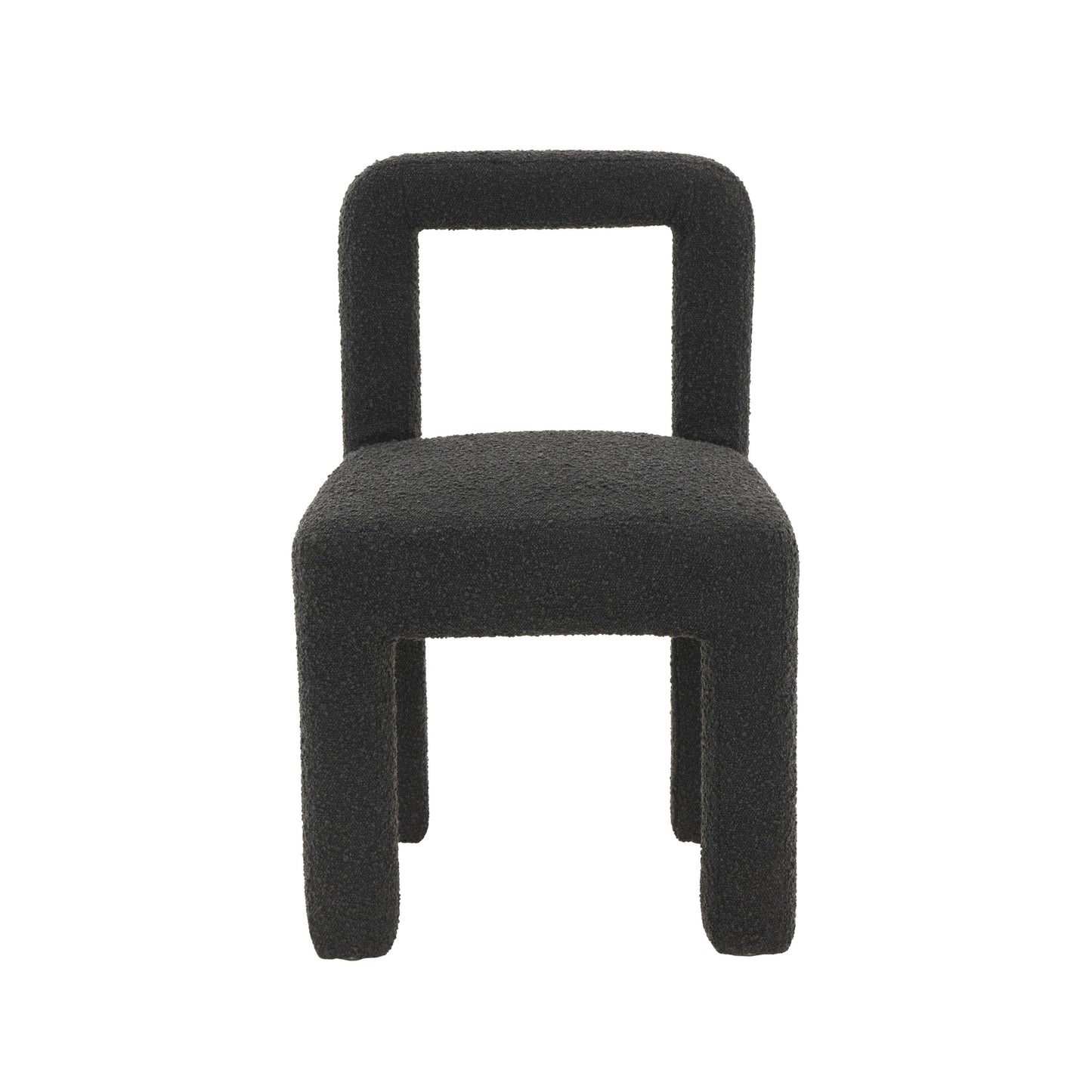 zaphire black boucle dining chair