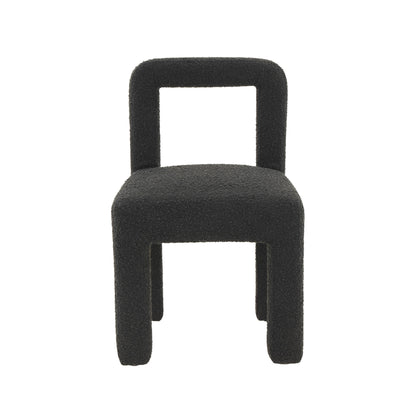 Zaphire Black Boucle Dining Chair