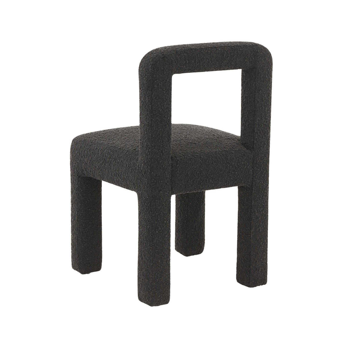 zaphire black boucle dining chair