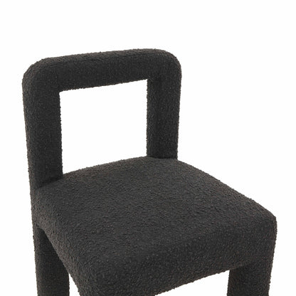 Zaphire Black Boucle Dining Chair