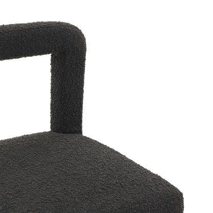 Zaphire Black Boucle Dining Chair