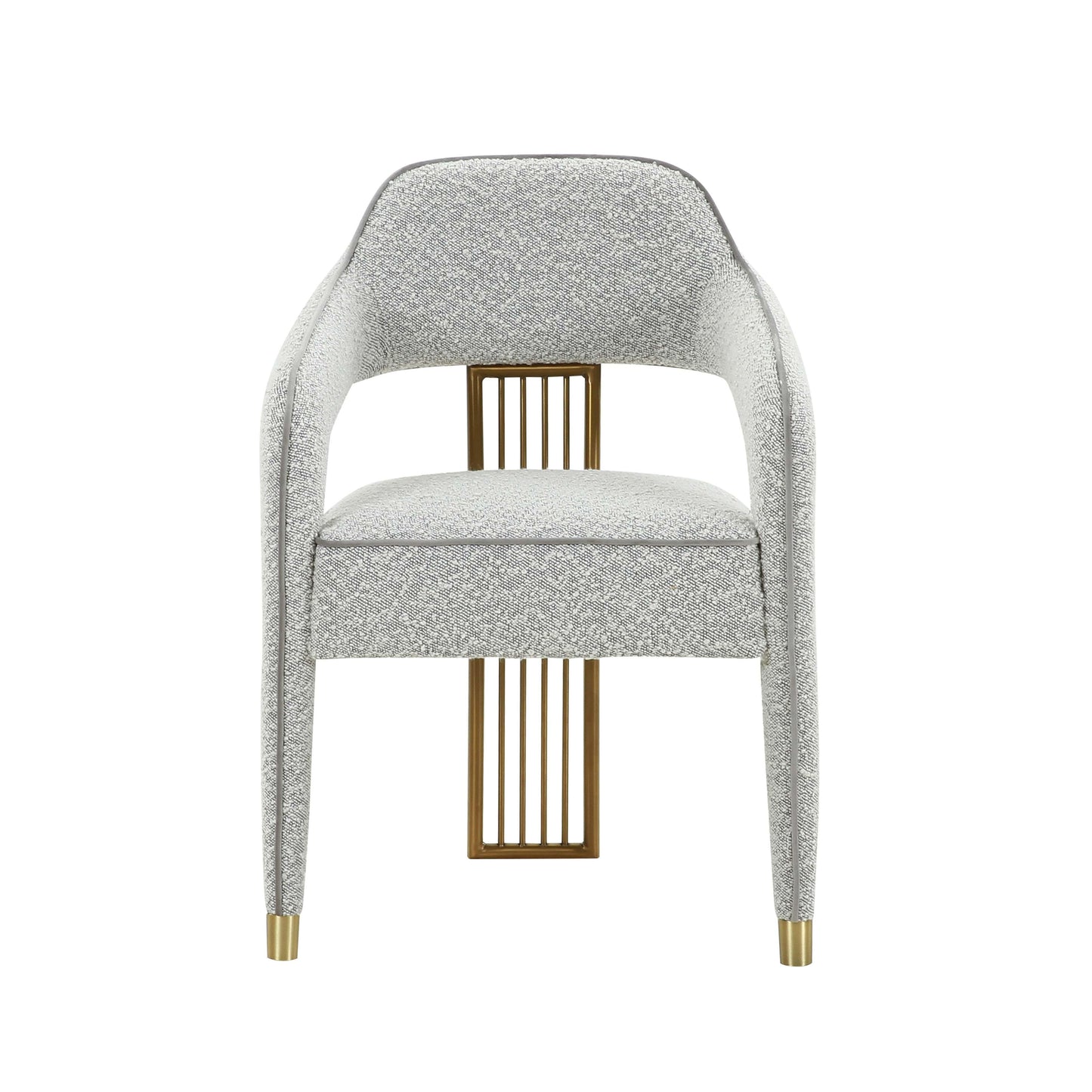 christine speckled grey boucle dining chair