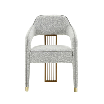 Christine Speckled Grey Boucle Dining Chair