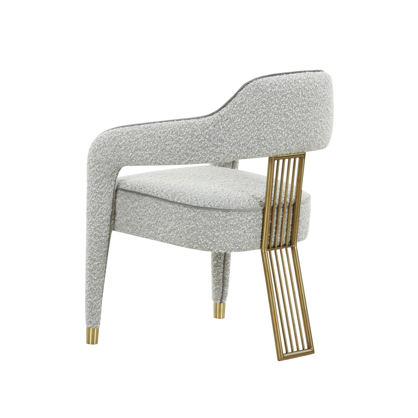 christine speckled grey boucle dining chair