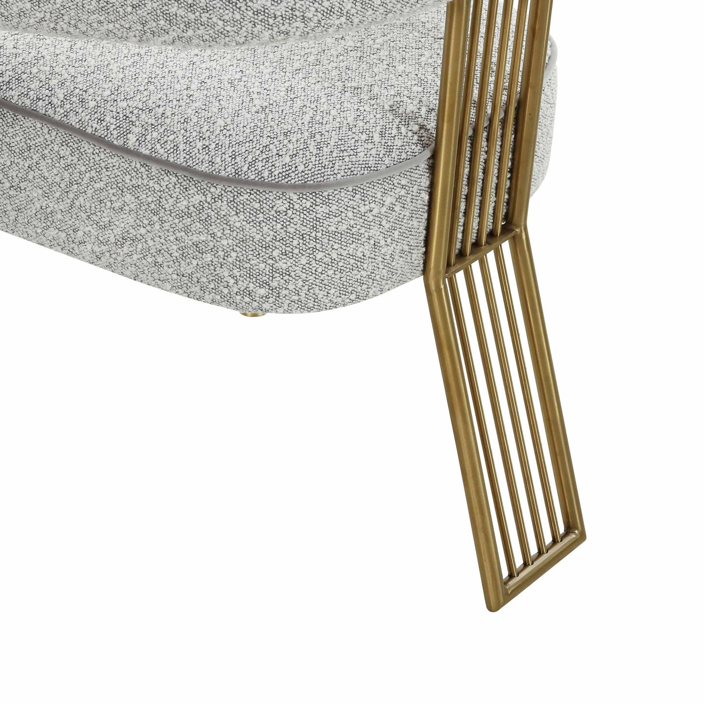 christine speckled grey boucle dining chair