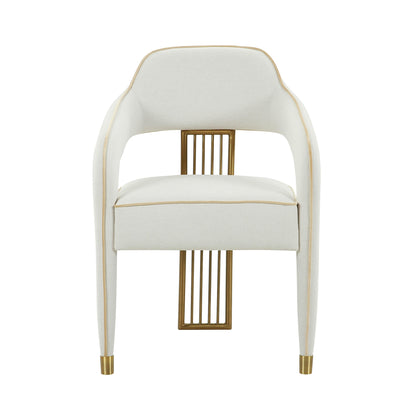 Christine Cream Linen Dining Chair