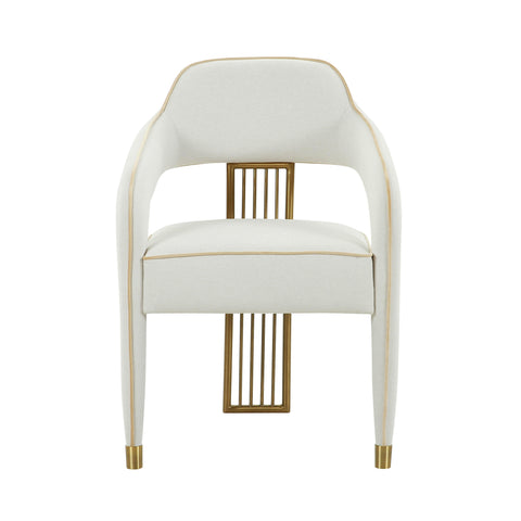 Christine Cream Linen Dining Chair