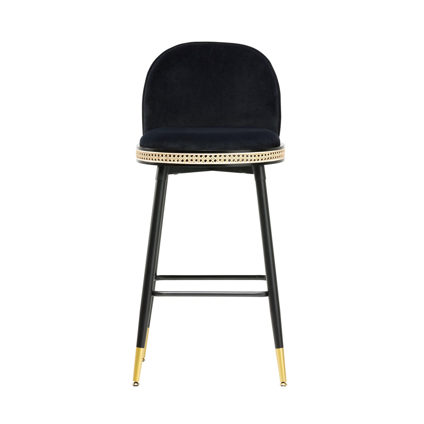 austin black velvet bar stool