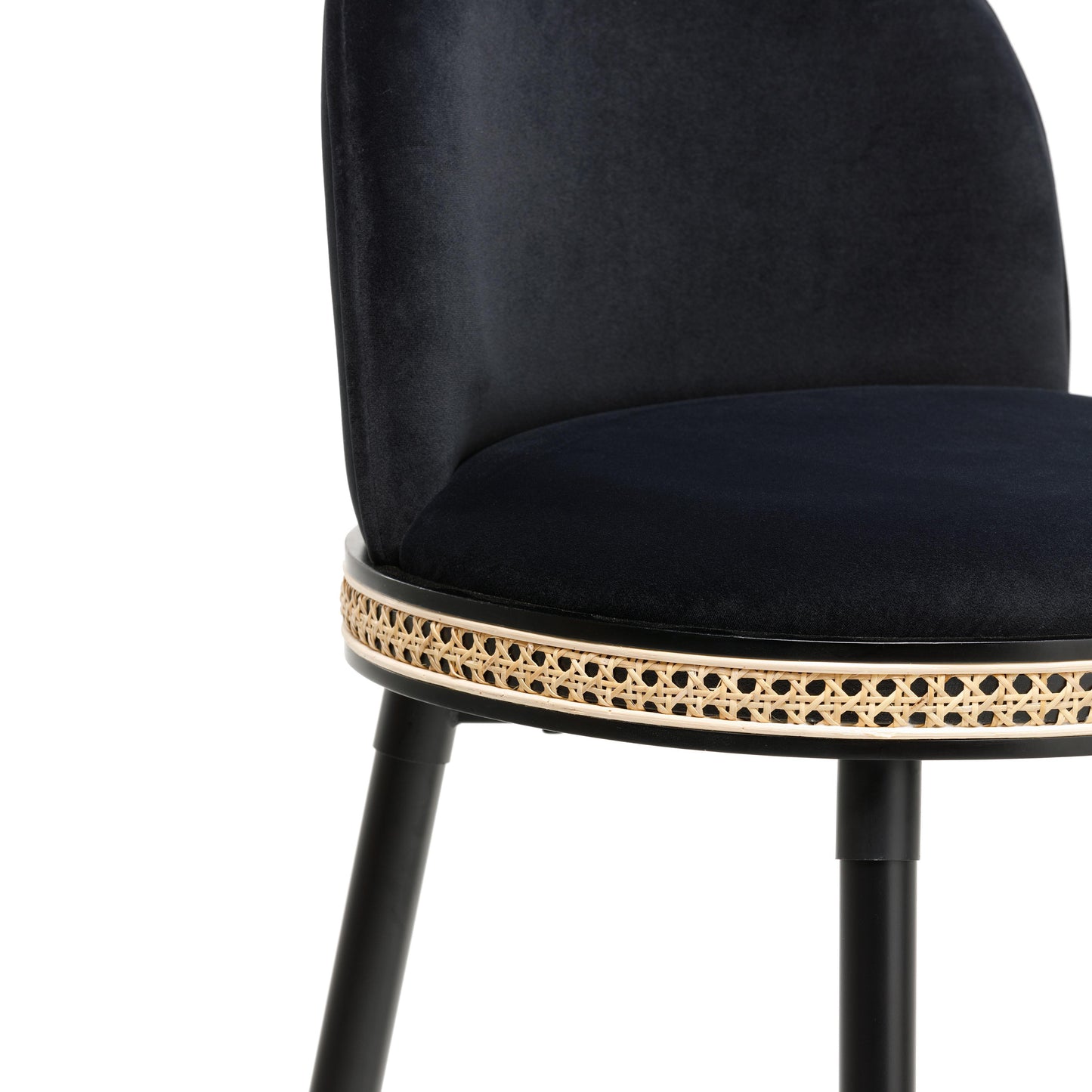 austin black velvet bar stool