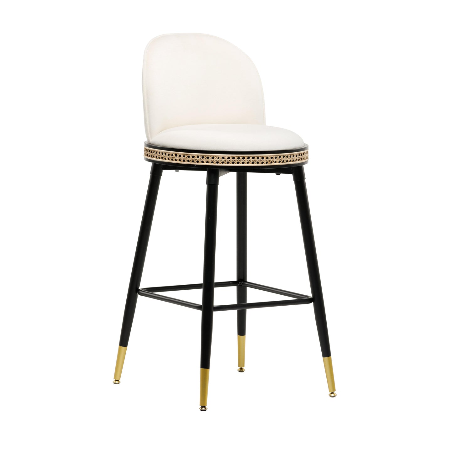 austin cream velvet bar stool