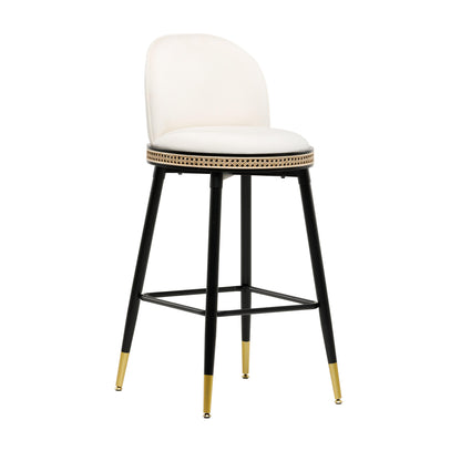 Austin Cream Velvet Bar Stool