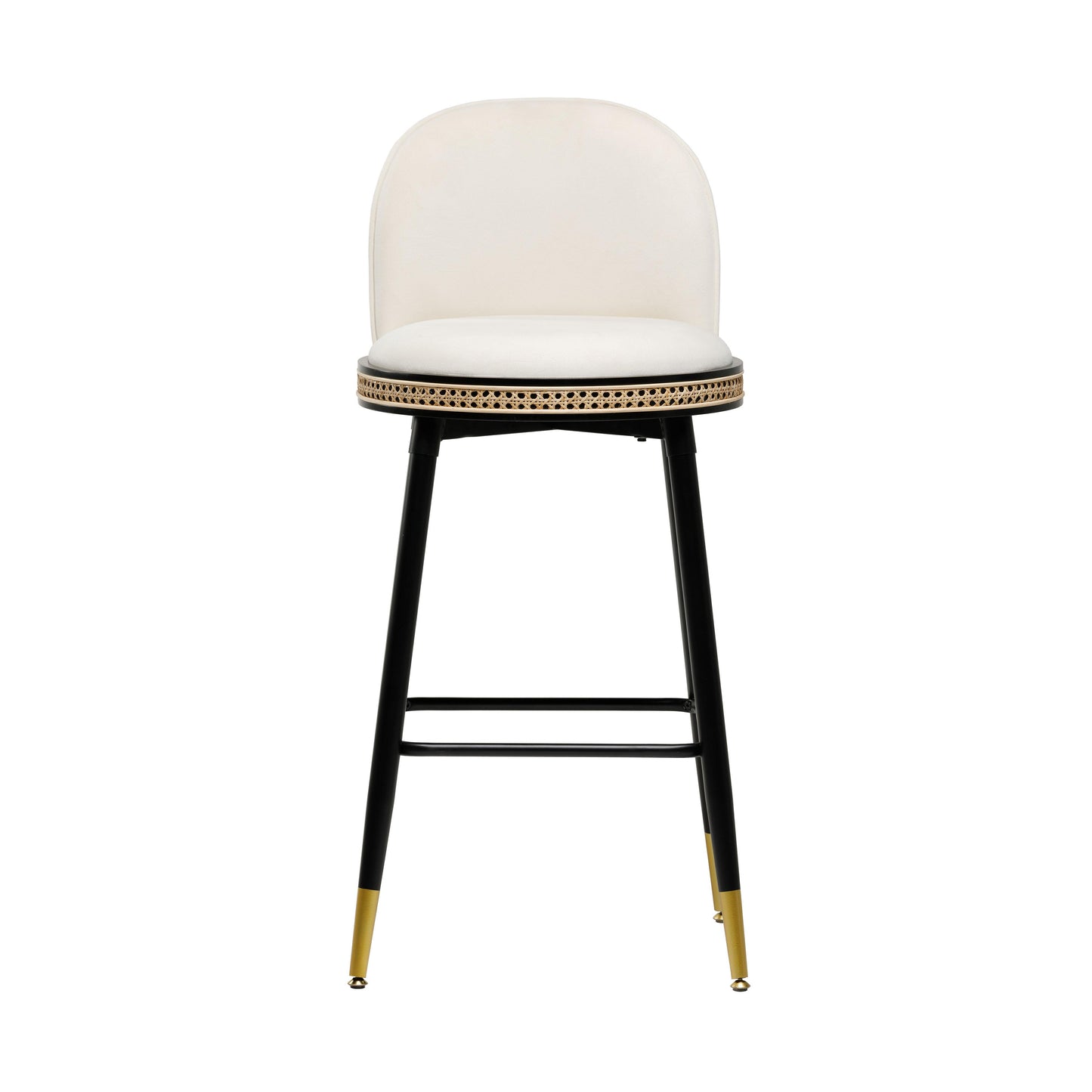 austin cream velvet bar stool