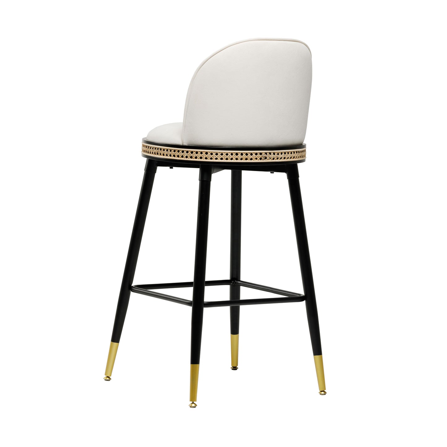 austin cream velvet bar stool