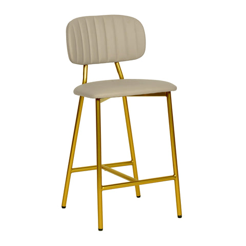 Catarina Nude Vegan Leather Counter Stool - Set of 2