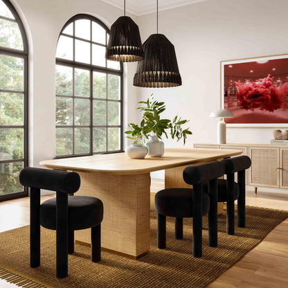 Terra Black Velvet Dining Chair