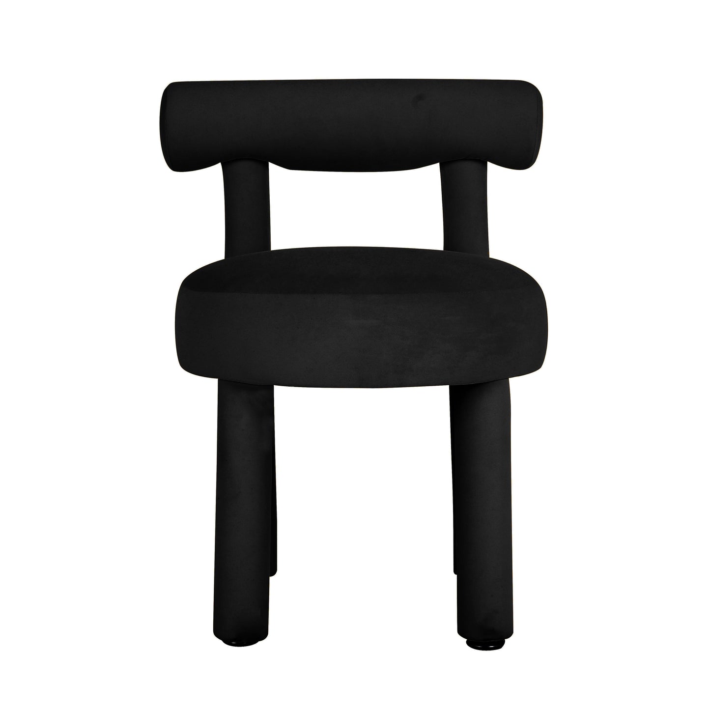 terra black velvet dining chair