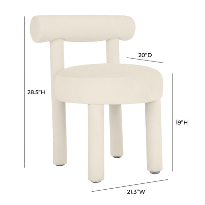 Terra Cream Velvet Dining Chair