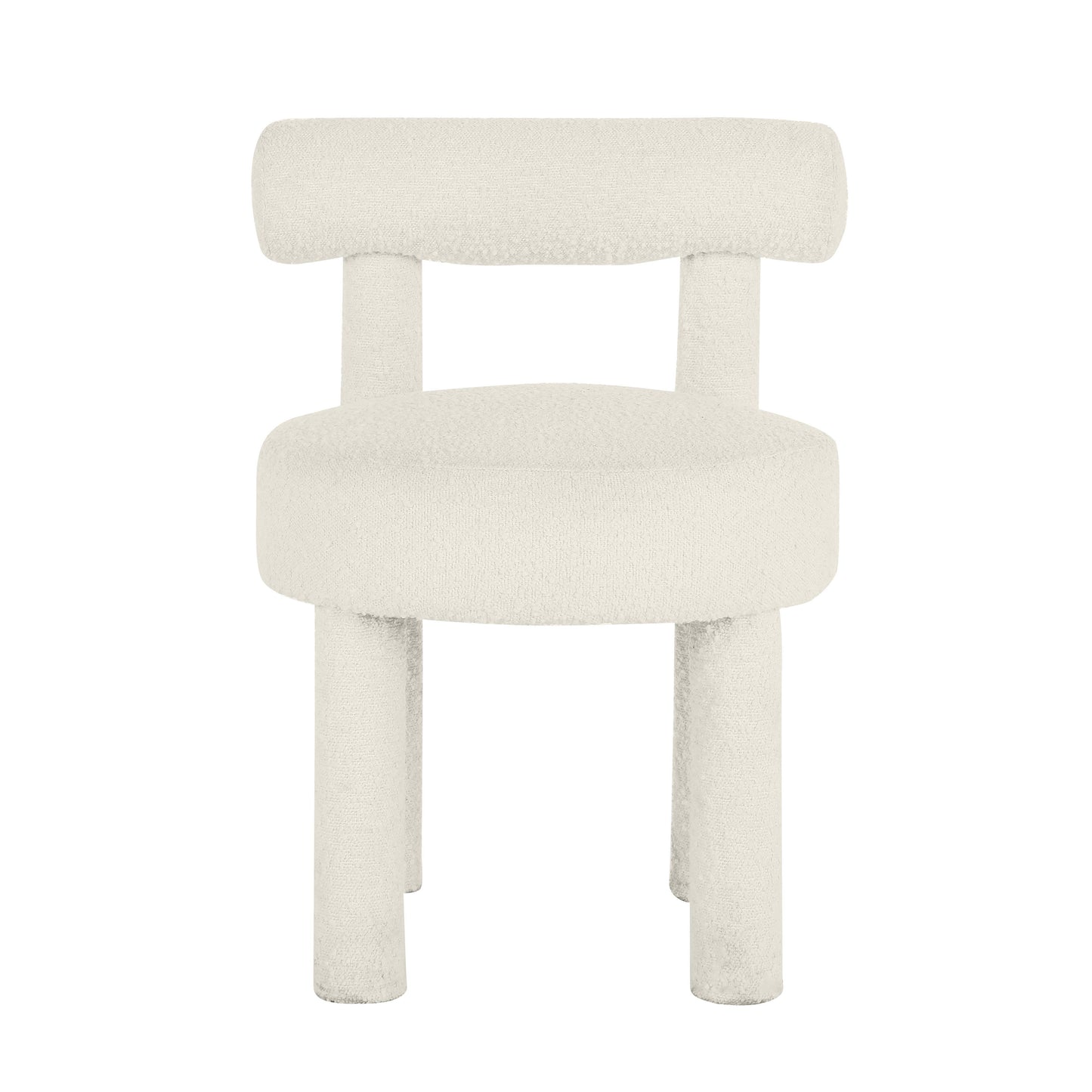 terra cream boucle dining chair