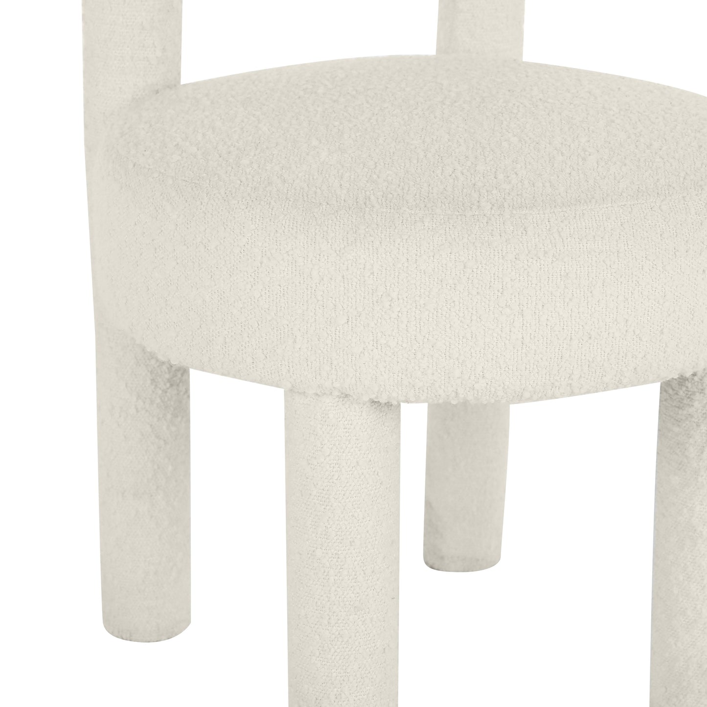 terra cream boucle dining chair