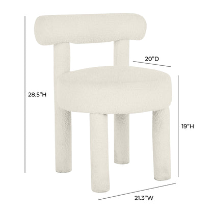 Terra Cream Boucle Dining Chair